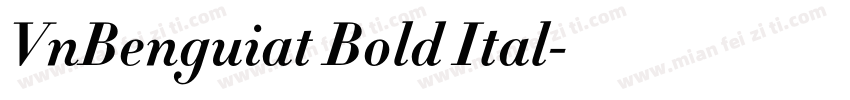 VnBenguiat Bold Ital字体转换